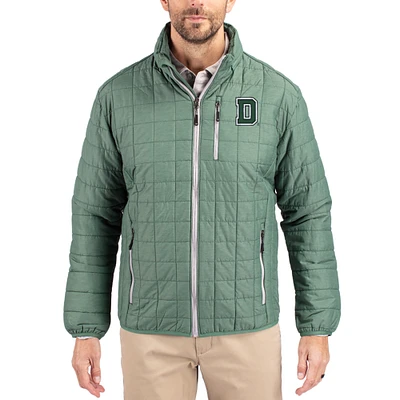 Men's Cutter & Buck Hunter Green Dartmouth Big Rainier Eco Insulated PrimaLoft Full-Zip Puffer Jacket