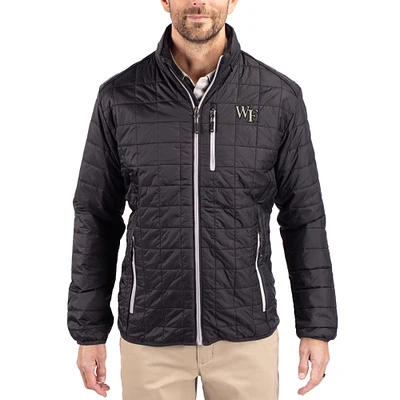 Men's Cutter & Buck Wake Forest Demon Deacons Rainier Eco Insulated PrimaLoft Full-Zip Puffer Jacket
