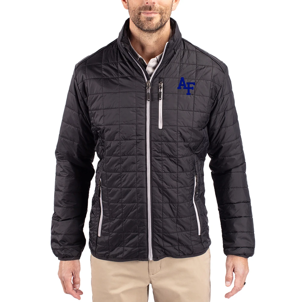 Men's Cutter & Buck Air Force Falcons Rainier Eco Insulated PrimaLoft Full-Zip Puffer Jacket