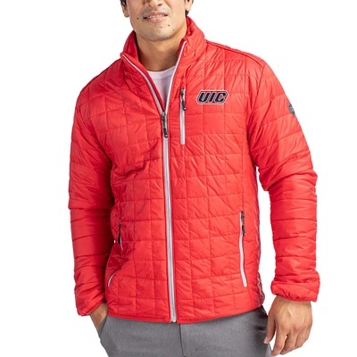 Men's Cutter & Buck UIC Flames Rainier Eco Insulated PrimaLoft Full-Zip Puffer Jacket