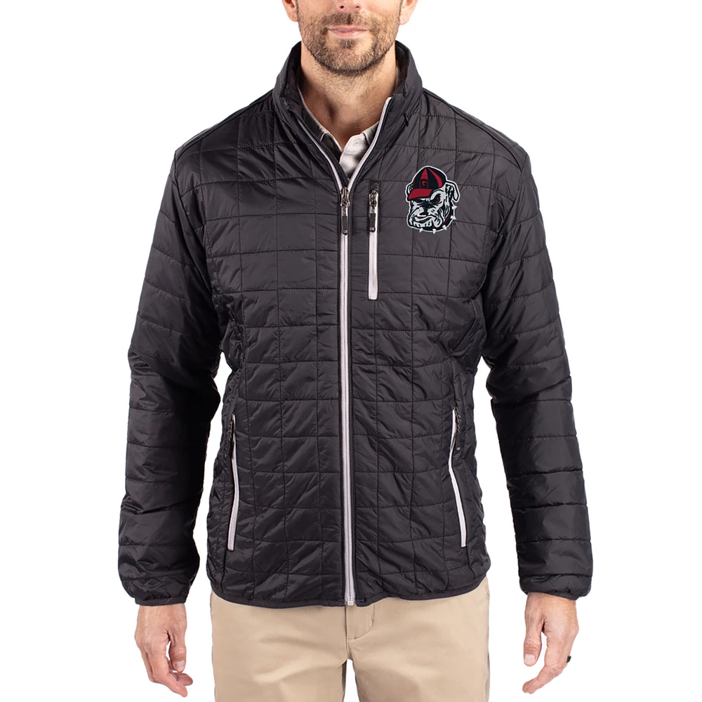 Men's Cutter & Buck Georgia Bulldogs Rainier Eco Insulated PrimaLoft Full-Zip Puffer Jacket