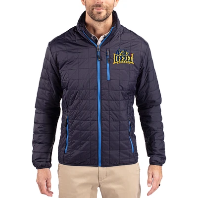 Men's Cutter & Buck Navy Drexel Dragons Rainier Eco Insulated PrimaLoft Full-Zip Puffer Jacket
