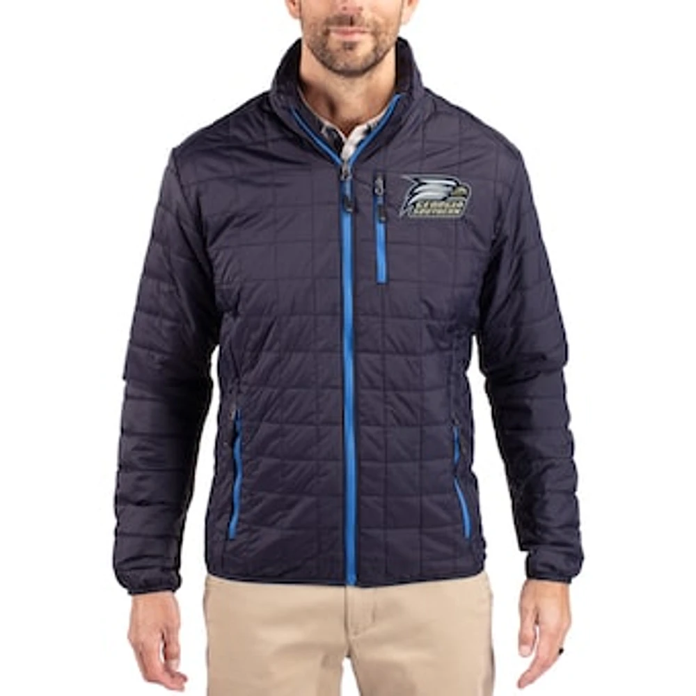 Men's Cutter & Buck Navy Georgia Southern Eagles Rainier Eco Insulated PrimaLoft Full-Zip Puffer Jacket
