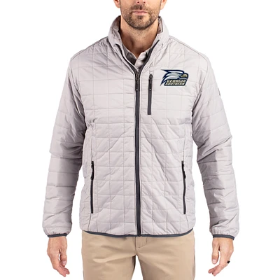 Men's Cutter & Buck Gray Georgia Southern Eagles Rainier Eco Insulated PrimaLoft Full-Zip Puffer Jacket