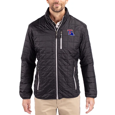 Men's Cutter & Buck Louisiana Tech Bulldogs Rainier Eco Insulated PrimaLoft Full-Zip Puffer Jacket