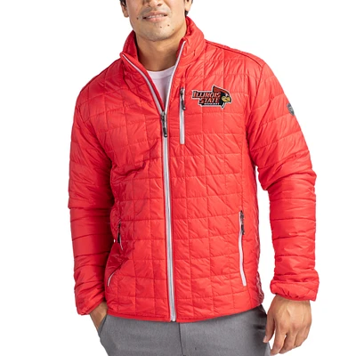Men's Cutter & Buck Illinois State Redbirds Rainier Eco Insulated PrimaLoft Full-Zip Puffer Jacket