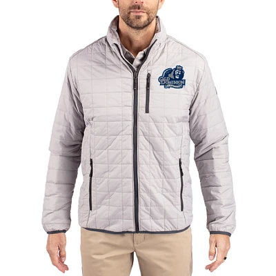 Men's Cutter & Buck Gray Old Dominion Monarchs Rainier Eco Insulated PrimaLoft Full-Zip Puffer Jacket