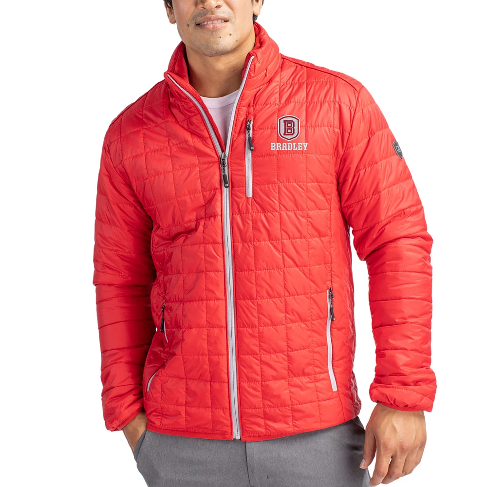 Men's Cutter & Buck Bradley Braves Rainier Eco Insulated PrimaLoft Full-Zip Puffer Jacket