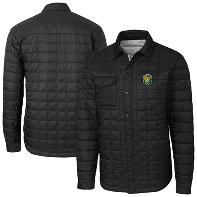 Men's Cutter & Buck Black Southeastern Louisiana Lions Ranier Eco Insulated PrimaLoft Full-Snap Shacket