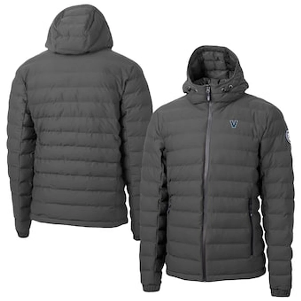 Men's Cutter & Buck Gray Villanova Wildcats Mission Ridge Eco Insulated Repreve Hooded Full-Zip Puffer Jacket