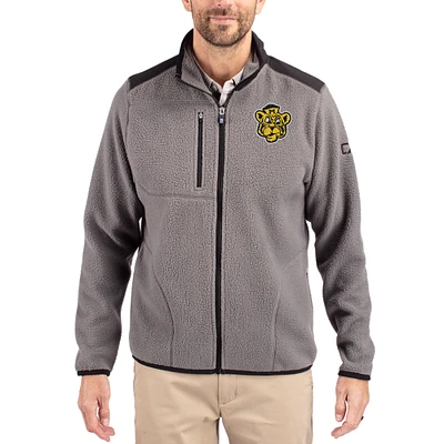 Men's Cutter & Buck Gray Missouri Tigers Cascade Eco Fleece Full-Zip Jacket