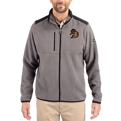 Men's Cutter & Buck Gray Oregon State Beavers Cascade Eco Fleece Full-Zip Jacket