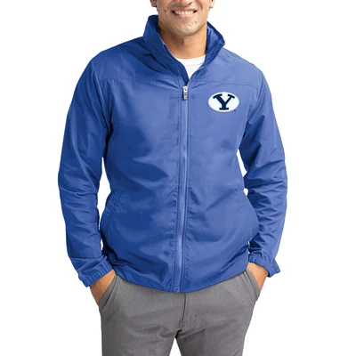 Men's Cutter & Buck BYU Cougars Charter Eco Recycled Full-Zip Jacket