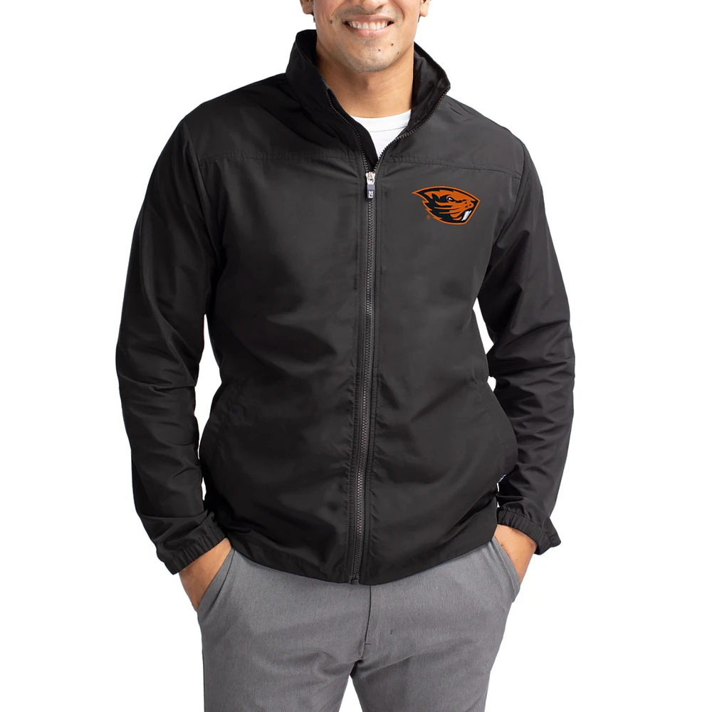 Men's Cutter & Buck Oregon State Beavers Charter Eco Recycled Full-Zip Jacket