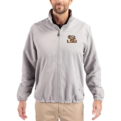 Men's Cutter & Buck LSU Tigers Charter Eco Recycled Full-Zip Jacket