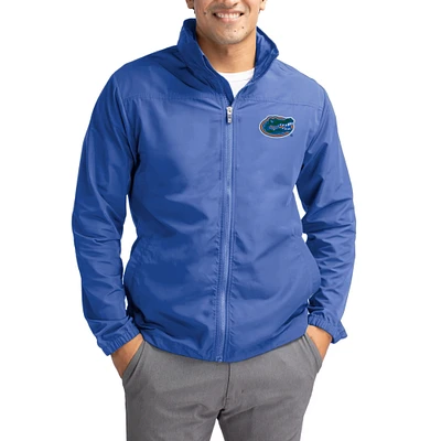 Men's Cutter & Buck Royal Florida Gators Charter Eco Recycled Full-Zip Jacket