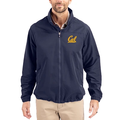 Men's Cutter & Buck Navy Cal Bears Charter Eco Recycled Full-Zip Jacket