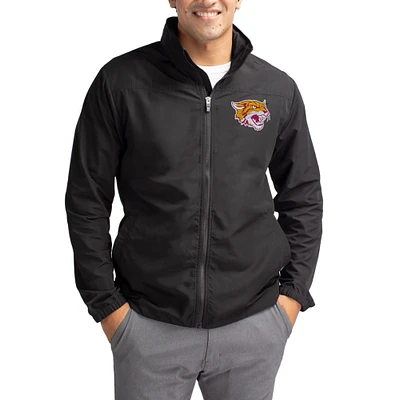 Men's Cutter & Buck Black Bethune-Cookman Wildcats Charter Eco Recycled Full-Zip Jacket