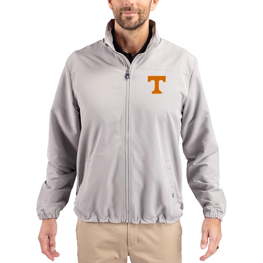 Men's Cutter & Buck Tennessee Volunteers Charter Eco Recycled Full-Zip Jacket
