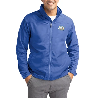 Men's Cutter & Buck Southern University Jaguars Charter Eco Recycled Full-Zip Jacket