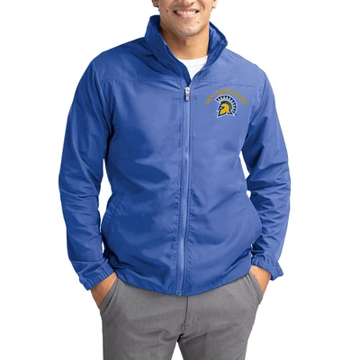 Men's Cutter & Buck San Jose State Spartans Charter Eco Recycled Full-Zip Jacket