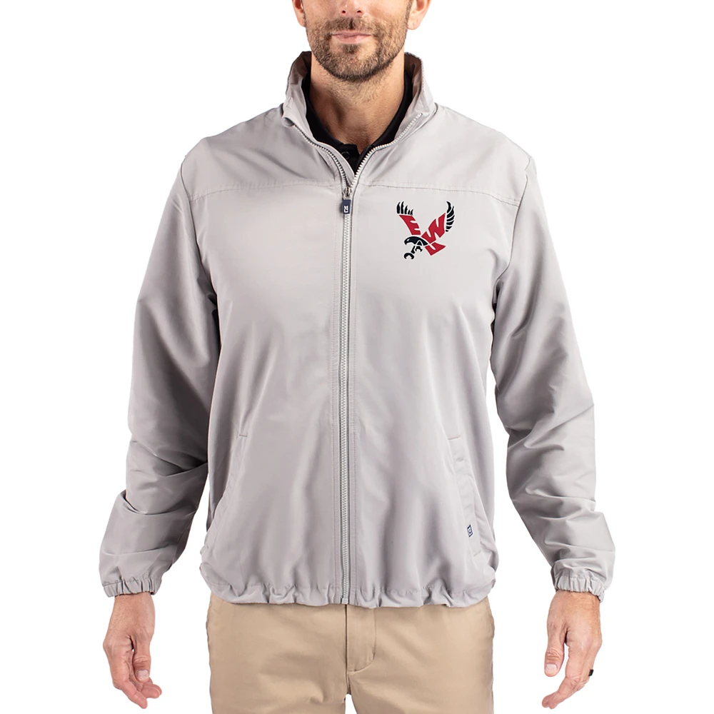 Men's Cutter & Buck Eastern Washington Eagles Charter Eco Recycled Full-Zip Jacket