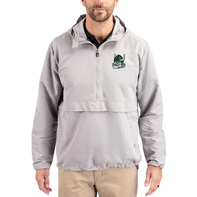 Men's Cutter & Buck Portland State Vikings Charter Eco Recycled Half-Zip Anorak Jacket