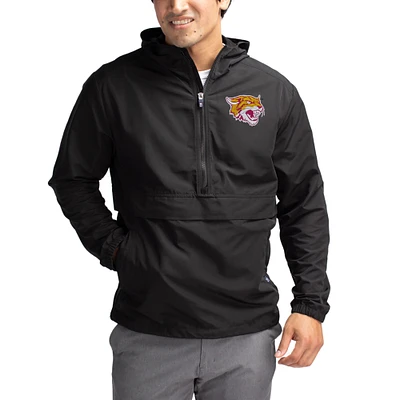 Men's Cutter & Buck Bethune-Cookman Wildcats Charter Eco Recycled Half-Zip Anorak Jacket