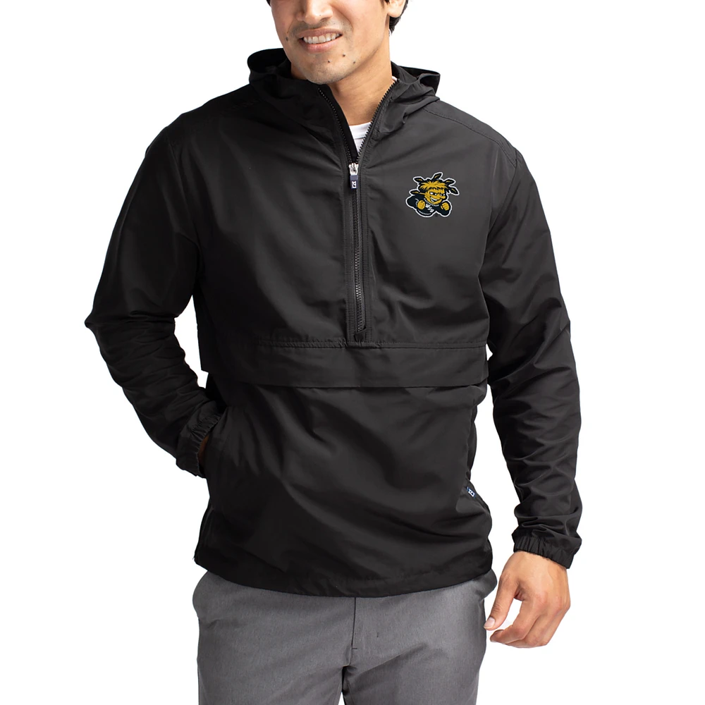 Men's Cutter & Buck Wichita State Shockers Charter Eco Recycled Half-Zip Anorak Jacket