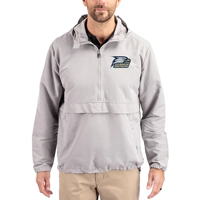 Men's Cutter & Buck Gray Georgia Southern Eagles Charter Eco Recycled Half-Zip Anorak Jacket