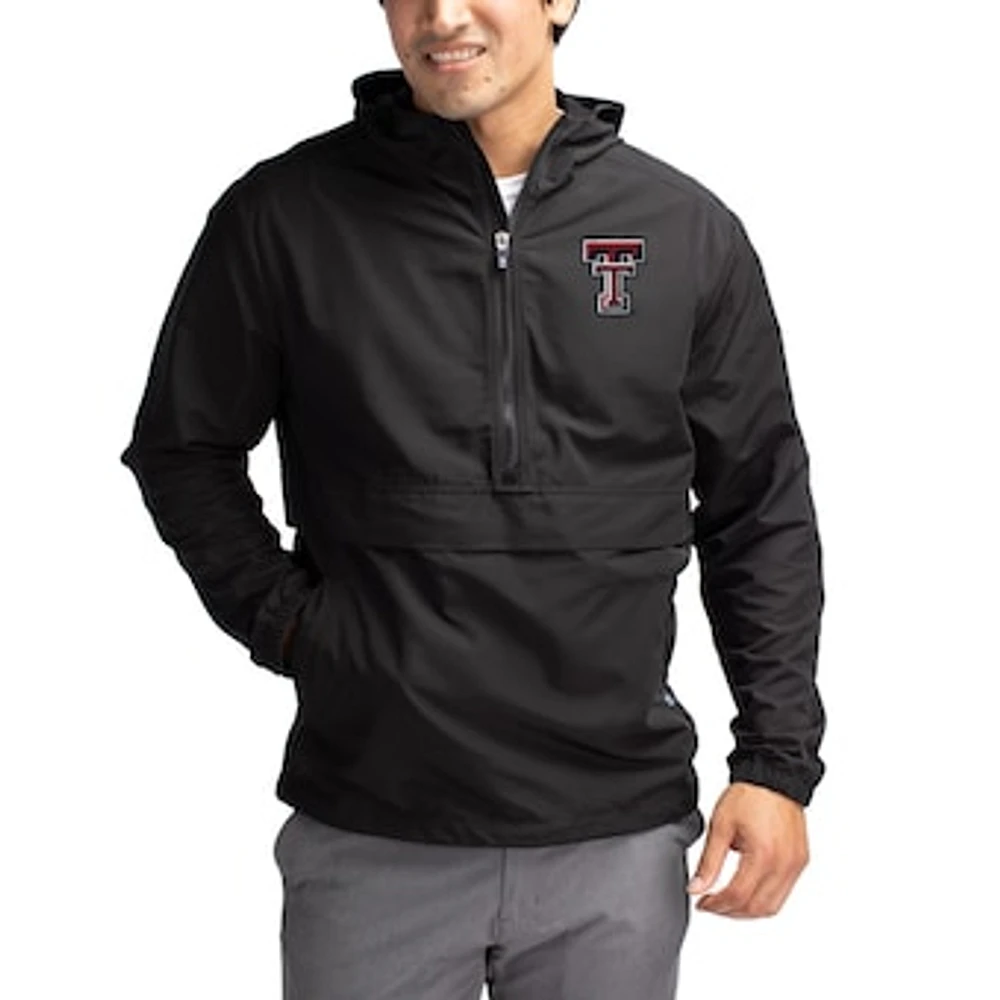 Men's Cutter & Buck Texas Tech Red Raiders Charter Eco Recycled Half-Zip Anorak Jacket