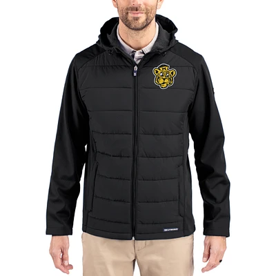 Men's Cutter & Buck Missouri Tigers Evoke Hybrid Eco Softshell Recycled Full Zip Hooded Jacket