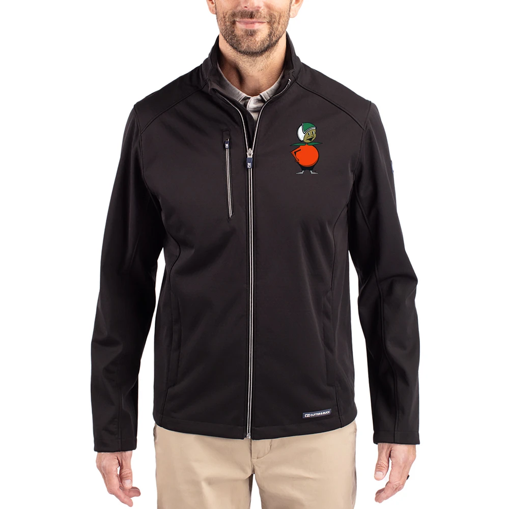 Men's Cutter & Buck Black UCF Knights Evoke Eco Softshell Recycled Full-Zip Jacket