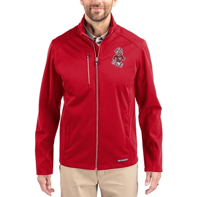 Men's Cutter & Buck Washington State Cougars Evoke Eco Softshell Recycled Full-Zip Jacket