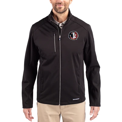 Men's Cutter & Buck Florida State Seminoles Evoke Eco Softshell Recycled Full-Zip Jacket