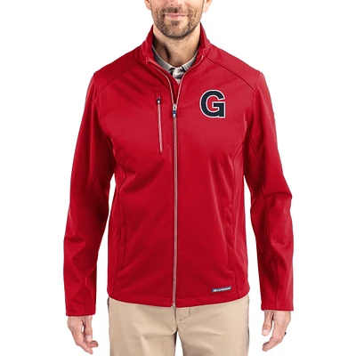 Men's Cutter & Buck Gonzaga Bulldogs Evoke Eco Softshell Recycled Full-Zip Jacket