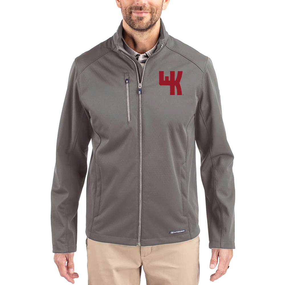 Men's Cutter & Buck Western Kentucky Hilltoppers Evoke Eco Softshell Recycled Full-Zip Jacket