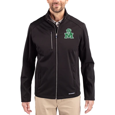 Men's Cutter & Buck Marshall Thundering Herd Evoke Eco Softshell Recycled Full-Zip Jacket
