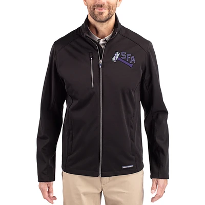 Men's Cutter & Buck Stephen F Austin Lumberjacks Evoke Eco Softshell Recycled Full-Zip Jacket