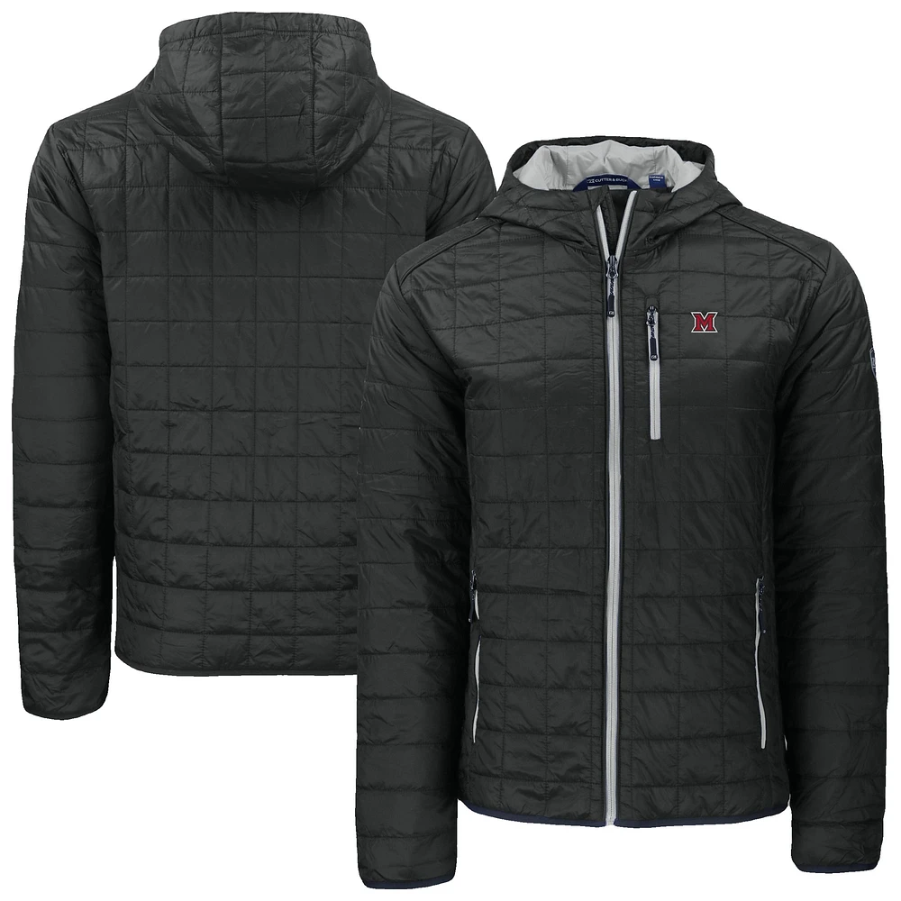 Men's Cutter & Buck Miami University RedHawks Rainier Eco PrimaLoft Hooded Full-Zip Jacket