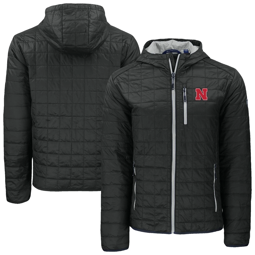 Men's Cutter & Buck Nebraska Huskers Rainier Eco PrimaLoft Hooded Full-Zip Jacket