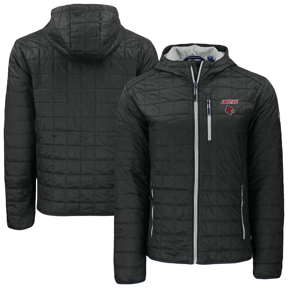 Men's Cutter & Buck Louisville Cardinals Rainier Eco PrimaLoft Hooded Full-Zip Jacket