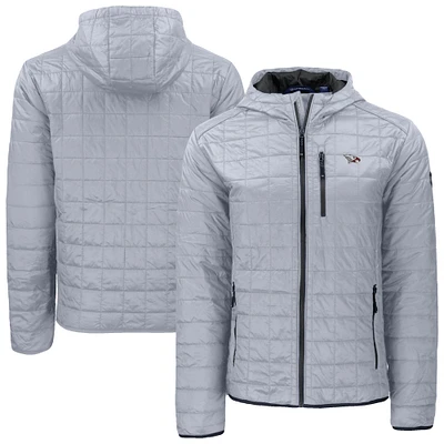 Men's Cutter & Buck  Gray North Carolina Central Eagles Rainier Eco PrimaLoft Hooded Full-Zip Jacket