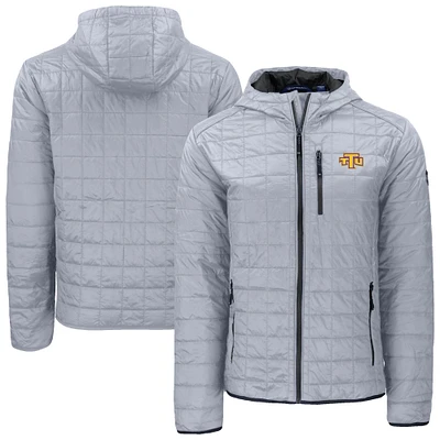 Men's Cutter & Buck Gray Tennessee Tech Golden Eagles Rainier Eco PrimaLoft Hooded Full-Zip Jacket