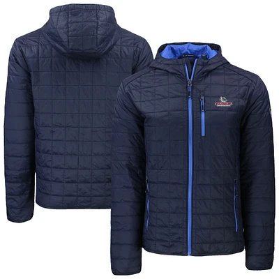 Men's Cutter & Buck Navy Gonzaga Bulldogs Rainier Eco PrimaLoft Hooded Full-Zip Jacket