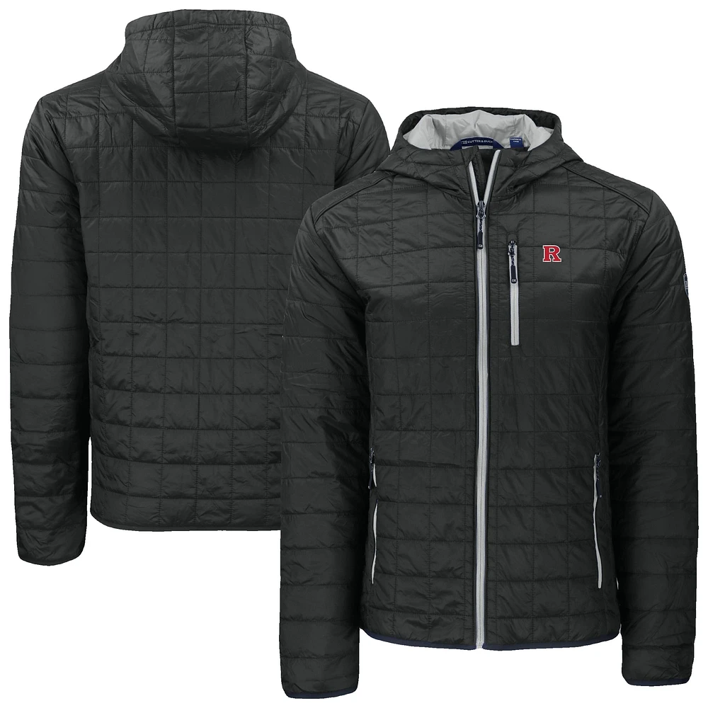 Men's Cutter & Buck Rutgers Scarlet Knights Rainier Eco PrimaLoft Hooded Full-Zip Jacket