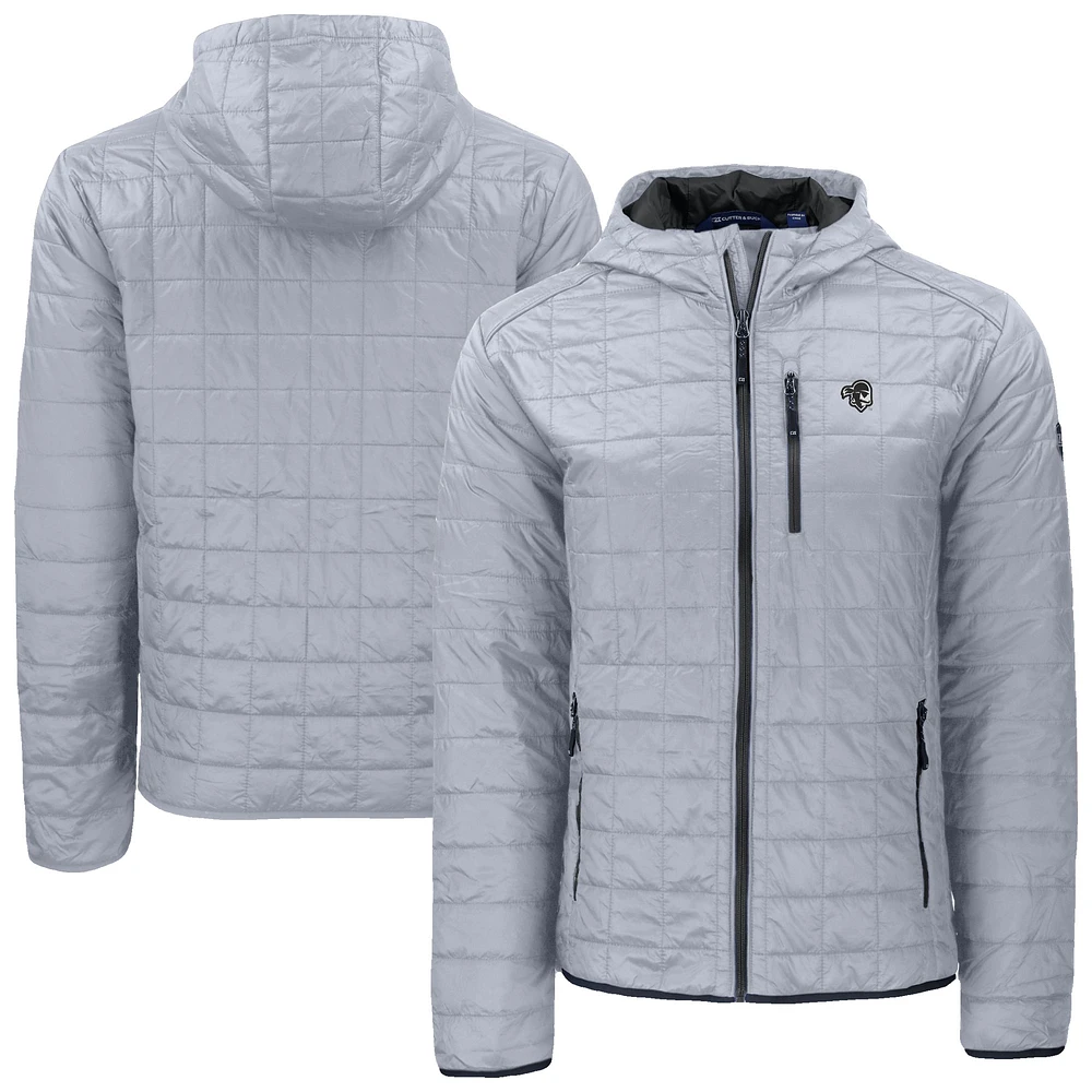Men's Cutter & Buck Gray Seton Hall Pirates Rainier Eco PrimaLoft Hooded Full-Zip Jacket