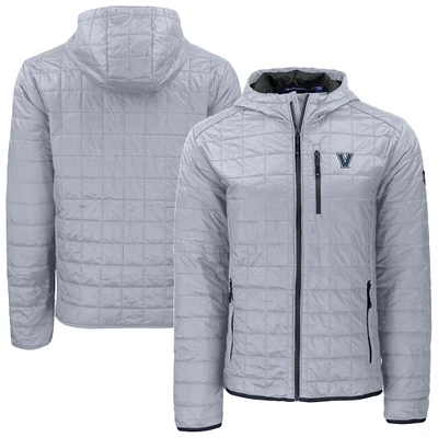 Men's Cutter & Buck Gray Villanova Wildcats Rainier Eco PrimaLoft Hooded Full-Zip Jacket