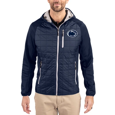 Men's Cutter & Buck Navy Penn State Nittany Lions Rainier Eco Hybrid PrimaLoft Raglan Full-Zip Jacket
