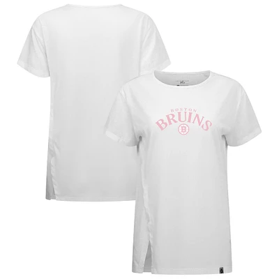 Women's Levelwear White Boston Bruins Mother's Day Influx Team Arch T-Shirt